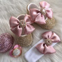 Royal Diamond Babydoll Crystal Shoes and Headband