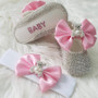 Teddy Bear Crystals Shoes and Headband