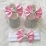 Teddy Bear Crystals Shoes and Headband