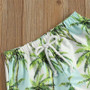 Toddlers Boy Swim Trunks Palm Tree Print Beach Shorts