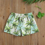 Toddlers Boy Swim Trunks Palm Tree Print Beach Shorts