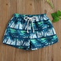 Toddlers Boy Swim Trunks Palm Tree Print Beach Shorts