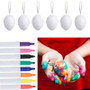 50 PCS Eggs Painting Kit DIY Blank Easter Eggs with Color Pens