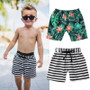 Boys Green Floral Swim Shorts