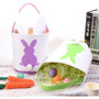 Kids Easter Baskets Bunny Rabbit Basket Tote For Egg Hunting