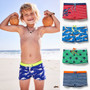 Toddler Boy Blue Striped Kid Swimming Shorts Swimwear