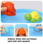 7 PCS Bath Toys for 3 Year Olds Children Water Toys Soft Rubber Shark Sea Animals