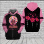 Faith Hope Love Breast Cancer Warrior 3D Hoodie