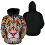 3D Camping Hoodie Hippie Lion Full Size