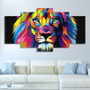 Colorful Animal - Lion, Elephant, Giraffe, Eagle, Bear - Canvas Wall Art