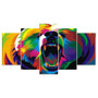 Colorful Animal - Lion, Elephant, Giraffe, Eagle, Bear - Canvas Wall Art