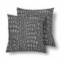 18" x 18" Throw Pillows (2) - Custom Crocodile Pattern