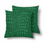 18" x 18" Throw Pillows (2) - Custom Crocodile Pattern