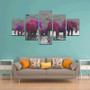 Elephants In The Water - Canvas Wall Art