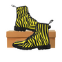 Women's Canvas Ankle Boots - Custom Zebra Pattern