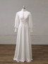 Long Sleeves High Neck Bridal gown Floor-Length A-line Wedding dress Custom made