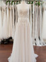 Elegant Appliques A-line V-neck Wedding Dress Straps Sleeveless Tulle Bridal Gowns