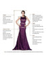 Scoop Purple Bridesmaid Dress with Appliques Chiffon Long Wedding Guest Dress Maid of Honor Gown