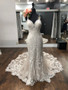 Small/Mermaid Sweetheart Sweep Train Organza Lace Wedding Dress