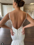 Sexy V-neck Mermaid Lace Sling Applique Bridal Wedding Dress