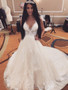 onlybridals Gown Spaghetti Straps Appliques Beaded Lace Wedding Dress