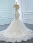 onlybridals Back Sweetheart Neck Full Beading Pearls Appliques Tulle Luxury Mermaid Wedding Dress Real Pictures