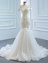 onlybridals Back Sweetheart Neck Full Beading Pearls Appliques Tulle Luxury Mermaid Wedding Dress Real Pictures