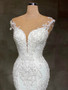 onlybridals 2021 Mermaid wedding dress real work full beading bridal make up