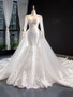 onlybridals Appliques Lace Long Sleeve Mermaid Wedding Dress 2021 With Detachable Chapel Train Vestido De Noiva Sereia