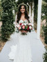 onlybridals  V Neck Lace Mermaid Wedding Dress Long Sleeve Applique Beach Bridal Gowns Custom