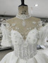 onlybridals Luxury 3D lace A-line wedding dress 2021 romantic beading tulle collar wedding bridal dress