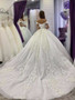 onlybridals Luxurious Lace Ball Gown Wedding Dress 2020 Appliques Beaded Off Shoulder Lace Up Back Wedding