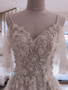 s Lace Up Wedding Dress 2020 New Court Train Bride Dress Appliques 3D Flower Crystal Wedding Gowns