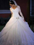 Luxury Ruffles Lace Ball Gown Wedding Dress for Bride V Neck llusion Long Sleeves Beaded Pleated Wedding Gowns