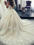 Luxurious prom gown wedding dress one shoulder lace applique bridal gown brand new