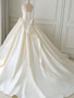 onlybridals Satin Ball Gown Wedding Dress A-line Simple Bridal Gowns