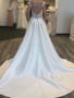 onlybridals Sleeves Backless Satin Elegant Wedding Dress Robe De Mariee Boho wedding Gowns