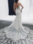 onlybridals V Neck Backless Lace Applique Beading  Bridal Gown Long Mermaid Wedding Dress