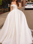 onlybridals Glamorous White Off-the-shoulder A-line Satin Wedding Dress