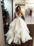 onlybridals Tulle Wedding Dress Backless V Neck Bridal Dress Empire Princess Wedding Gowns