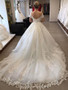 onlybridals Elegant Off The Shoulder  Wedding Dress Appliques Tulle V Neck Lace Wedding Gown