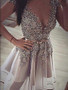 Sparkly Homecoming Dresses Beading A line Sexy Short Prom Dress Party Dress JK765
