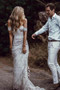 Sweetheart Neck Lace Beach Ivory Rustic Boho Wedding Dresses,MW267