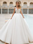 onlybridals Sexy A Line Wedding Dress Lace Appliques Bridal Dress Sleeveless Wedding gowns