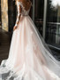 onlybridals Elegant Lace Wedding Dress Simple A Line Bridal Dress V-Neck Sexy  Wedding Gowns
