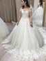 onlybridals Princess Ball Gown Lace Luxury Wedding Dress Lace 2019 Off Shoulder Plus Size White Puffy Tulle Vestido De Novia Wedding Gowns