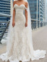 onlybridals Mermaid Bridal Gown Wedding Dress Off Shoulder Appliques Lace Sweep Train Custom