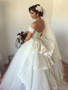 New white/ivory Wedding dress Bridal Gown Ball gown off shoulder bridal gown custom size