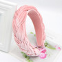 Haimeikang Fashion New Bezel Headband Hairbands For Women Twist Braid Hair Hoop Gold Velvet Winter Thickening Hair Accessories