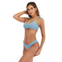 Women Sexy Bikini Tie Shoulders Bikini Set Padded Strap Swimsuit